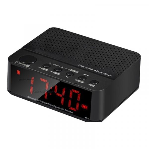 Rádio Relógio Despertador Digital de Mesa Lelong LE-674 Am Fm
