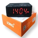 Rádio Relógio Digital Alarme Bluetooth/Aux/Fm/Sd LE-674 Preto