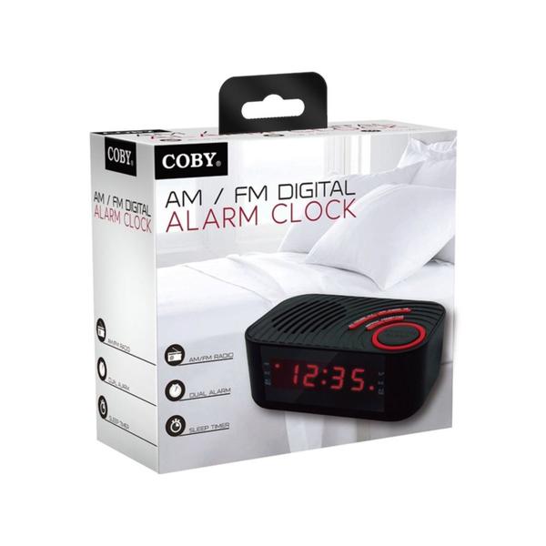 Rádio Relógio Digital AM/FM 2 Alarmes Bivolt CRCR100 - Coby
