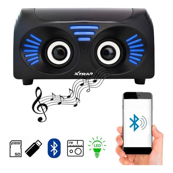 Rádio Relógio Digital Bluetooth Sd Fm Usb Aux 65w Rms Preto - Xtrad