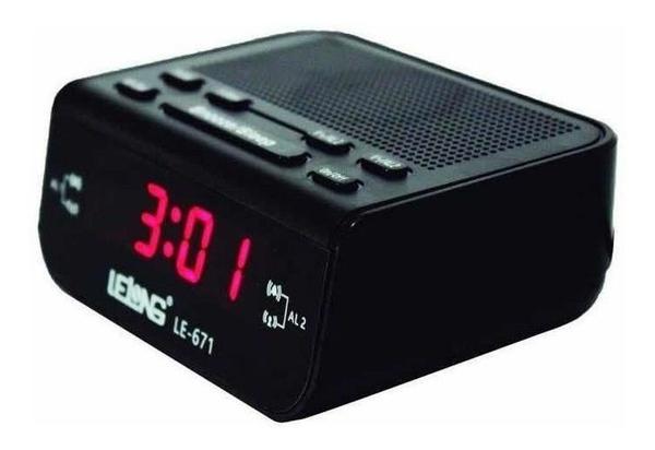 Rádio relógio digital com despertador Lelong 671
