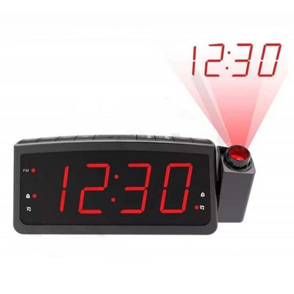 Rádio Relógio Digital com Projetor Porta USB e Despertador Lelong 672