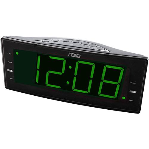 Rádio-relógio Digital FM com 2 Alarmes e Saída USB para Carga de Dispositivos Eletrônicos NRC-166 Naxa