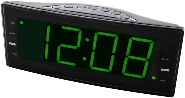 Rádio-Relógio Digital Naxa Am e Fm com Alarme e Saída USB para Carga - NRC-166