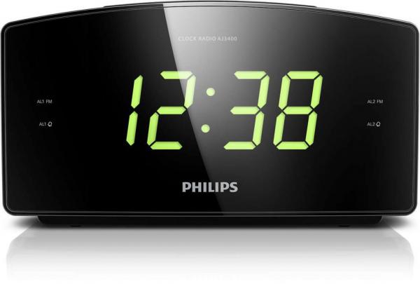 Rádio Relógio Digital Philips AJ-3400 - FM - Bivolt