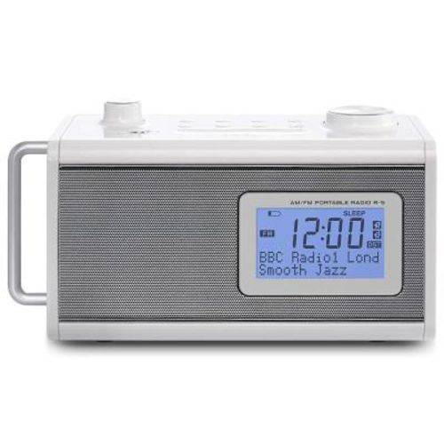 Rádio Relógio Digital R5 Branco com Bateria Teac
