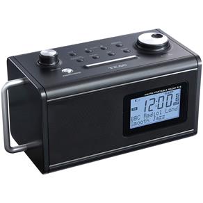 Rádio Relógio Digital Teac R-5 com Am/Fm e Bateria para Até 12 Horas Preto