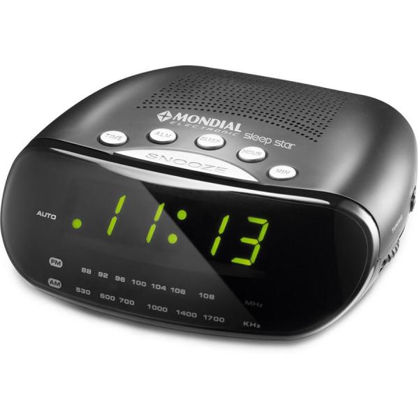 Rádio Relógio Display Am/Fm Led Bivolt Sleep Star Rr-01 Mondial