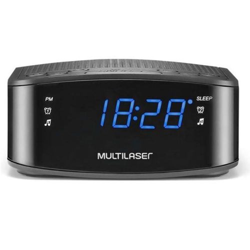 Rádio Relógio Fm com Led Azul Sp288-multilaser