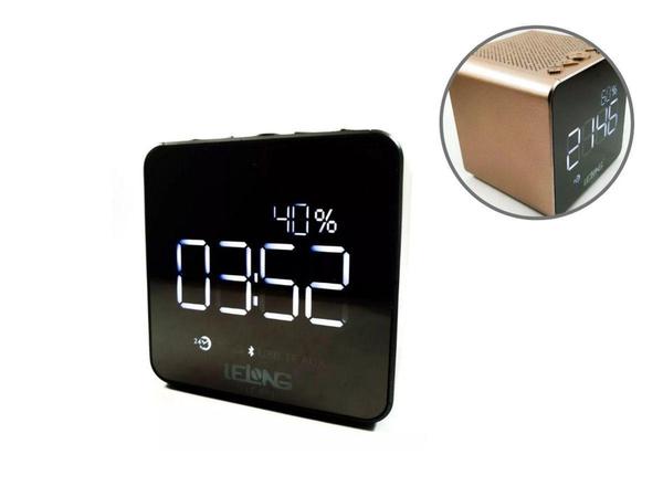 Rádio Relógio FM Despertador Display Digital Bluetooth USB - Lelong Le-673