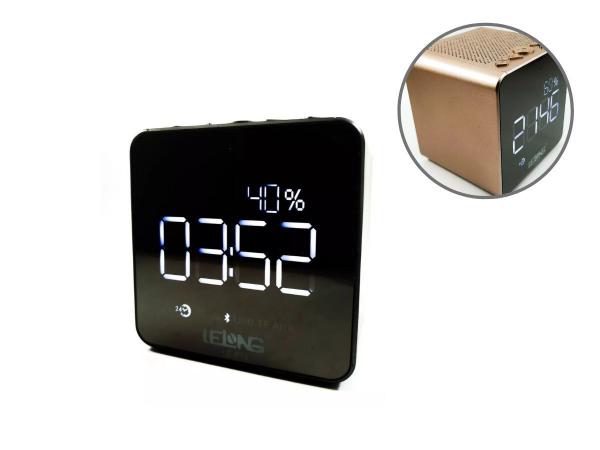 Rádio Relógio FM Despertador Display Digital Bluetooth USB - Lelong