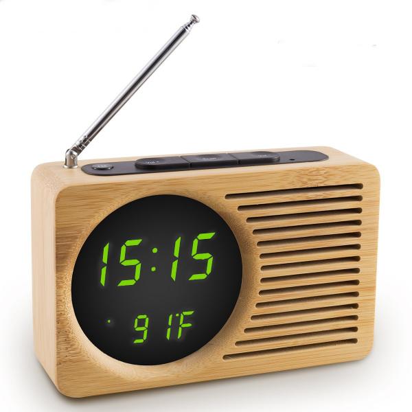 Rádio Relógio Fm Digital com Despertador Alarme Temperatura - Biashop