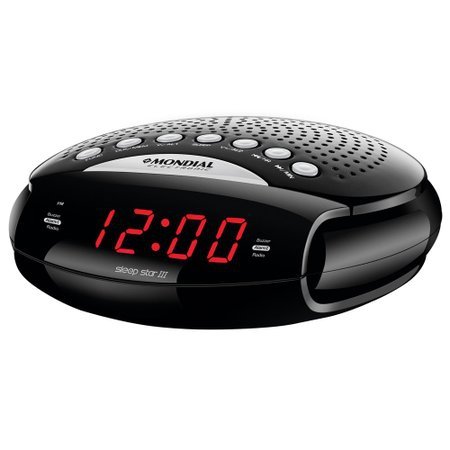 Rádio Relógio Mondial, Função Despertador, Display Digital, 5W - RR-03