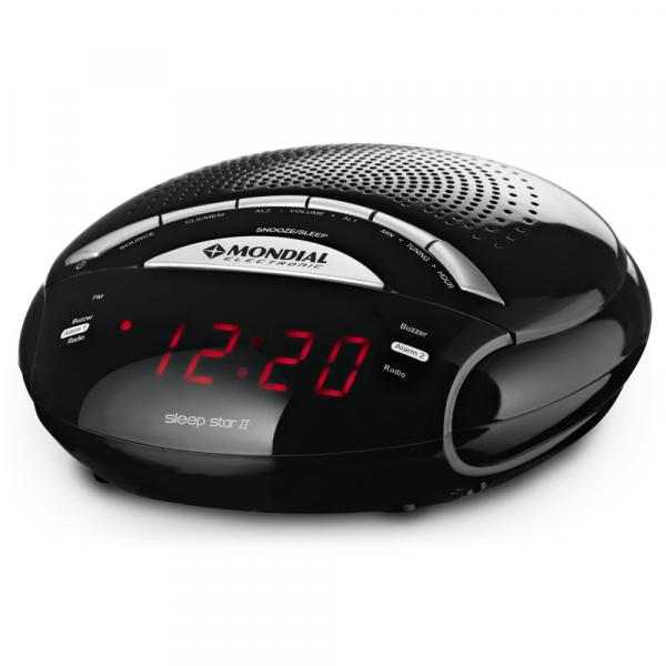 Rádio Relógio Mondial Sleep Star II RR-02 Preto