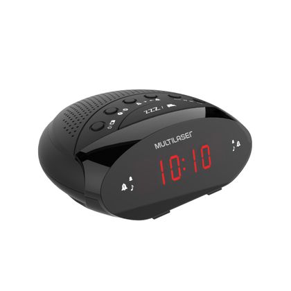 Rádio Relógio Multilaser Digital 3W RMS FM Preto – SP352 SP352