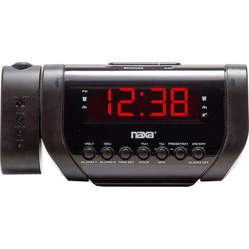 Rádio Relógio Naxa Mod NRC-167 USB Preto