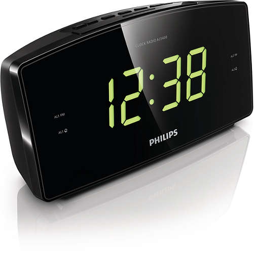 Rádio Relógio Philips AJ3400/37 Digital Fm Bivolt - Preto