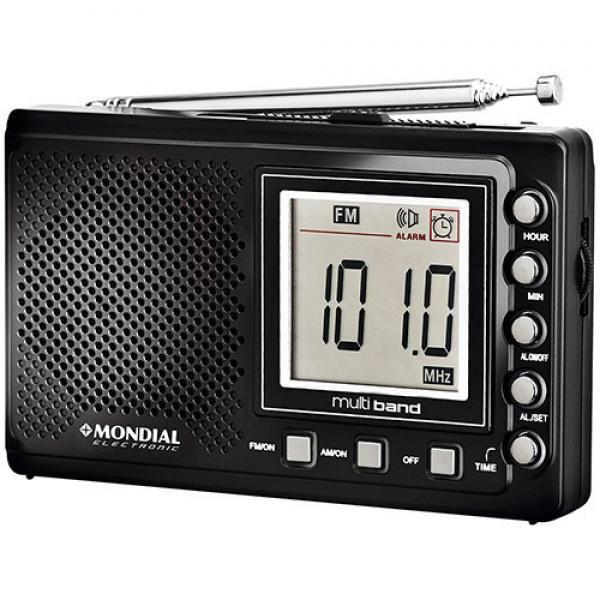 Rádio Relógio Portátil Mondial Am/fm