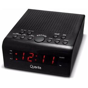 Rádio Relógio Quanta Digital Duplo Alarme Qtrar 4300