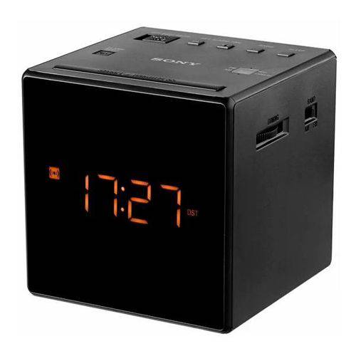 Rádio Relógio Sony Icf-c1 100mw com Fm-am-alarme-modo Soneca 220v - Preto
