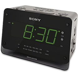 Rádio Relógio Sony ICF-C414 com Rádio AM/FM