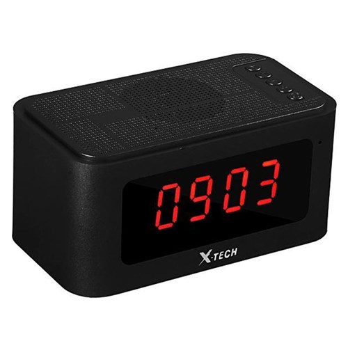 Rádio Relógio X-Tech Xt-Sb535 Bluetooth / Usb / Cartão Sd / Fm / Tf - Preto