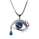 Rasgo Xy Fantasia de Cristal Facetado Oval Forma de Gota Bead Eye Design Colar Ligação Pendant