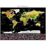 REM Raspe Mapa do Mundo, parede personalizado Viagem Rastreador Mapa Rub Off Coin scratchable Poster Unique Gift & Decor para entusiastas de viagens Social research materials