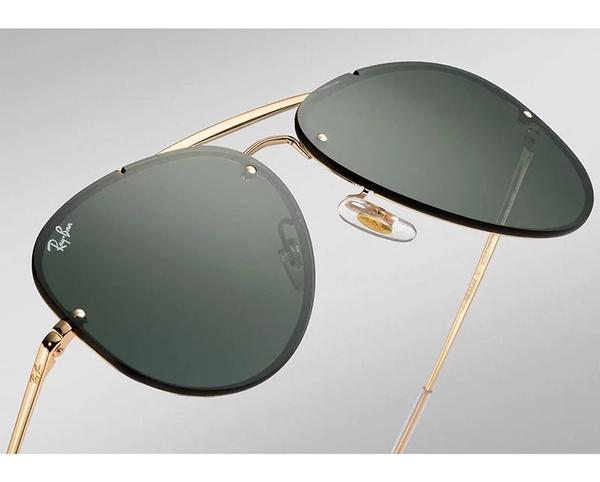 Ray-Ban Blaze Aviator RB3584N 905071 - Dourado/Verde Clássico 58mm - Ray Ban