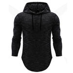 Redbey Homens Slim Fit Manga Comprida Camisas Do Músculo Com Capuz Tops Hoodie Tops Casual Básicas