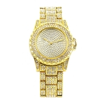 Redbey Lady Casual Relógios Rodada Dial relógio de quartzo completa Rhinestone Veja com Diamante Strap Alloy