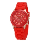 Mulheres Fashional Quartz Casual Relógios Silicone Strap relógio de pulso