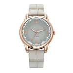 Mulheres Quartz Assista Two-color Dial Belt Assista