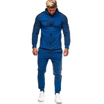 2pcs / set Homens Treino Stripe Hoodie camisola + Pants Set Sports Wear Suit