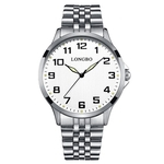 Redbey Unisex simples relógio de quartzo Stainless Steel Watchband Casal clássico relógio de pulso de Negócios