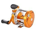 Reel Baitcaster com alça Oversized Ouro Mão Direita