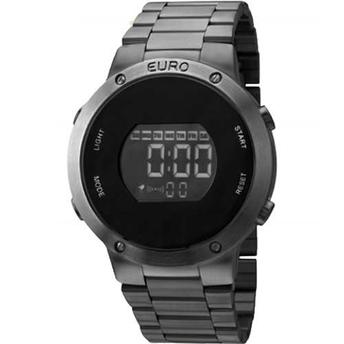 Rel Euro Pulso Preto Pulseira Preta Digital Eubj3279ab/4p