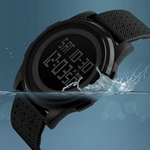 Fashion Black Mens Rubber Band Digital Army Military Quartz Sport Wrist watch