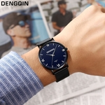 Fashion Quartz Date Watches Luxury Brand Stainless Steel Strap Men's Wrist Watch