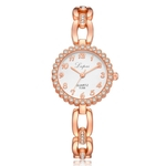 Rel¨®gio de pulso de quartzo de a?o inoxid¨¢vel Assista Pulseira de Lvpai Mulheres