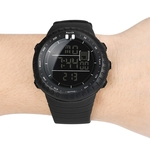 Fashion Black Sports Rubber Band Men's Digital Military Quartz Wrist Watch