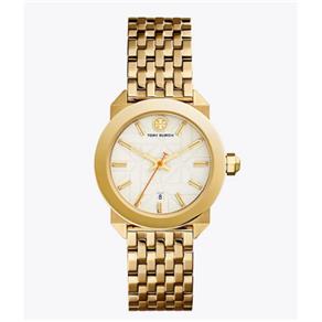 Rel?gio Feminino Tory Burch 35mm Modelo TBW8002 - a Prova D` ?gua / Banhado a Ouro