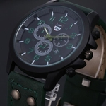 Rel¨®gios de pulso de quartzo Quartz Homens Analog militares de couro imperme¨¢veis ??Data