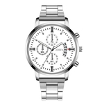 Rel¨®gios de quartzo rel¨®gio de a?o inoxid¨¢vel luxo Dial Casual Bracele Assista