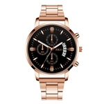 Rel¨®gios de quartzo rel¨®gio de a?o inoxid¨¢vel luxo Dial Casual Bracele Assista