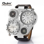 Rel¨®gios dos homens Zona de decorativa Term?metro Compass Homens Sports Watch Two Tempo