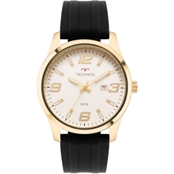 Rel Technos Pulso Dourado Pulseira Silicone Qz Technos 2115mom/8b