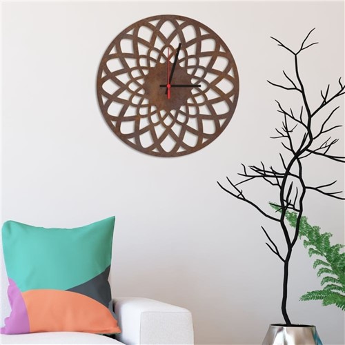 RelÃ³gio de Parede Decorativo Premium Mandala Vazado Corten MÃ©dio - Multicolorido - Dafiti