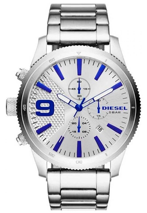 RelÃ³gio Diesel Masculino Rasp Chrono Prata DZ44521CN - Preto - Masculino - Dafiti