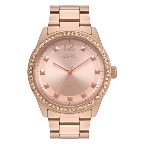 Relógio Feminino Euro Maxi Trendy EU2035YRM/4J 43mm Aço Rose